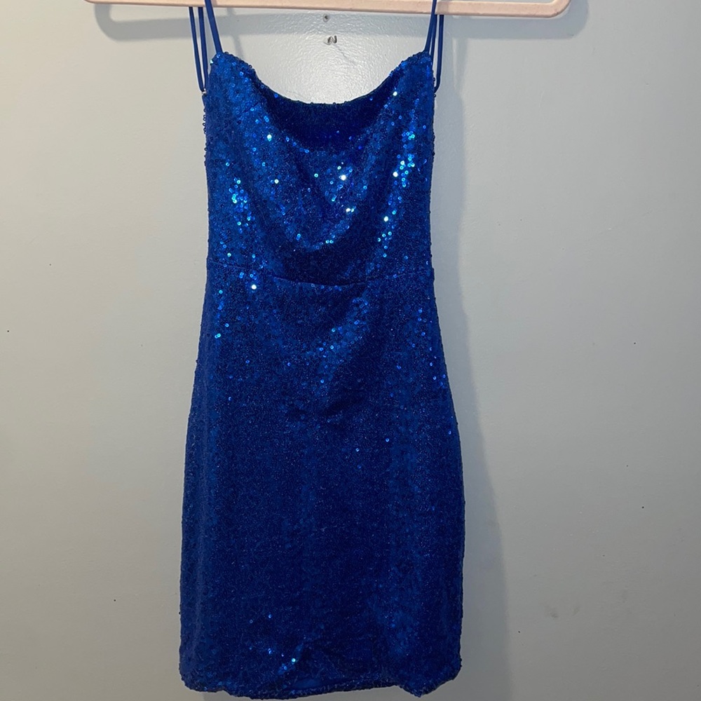 Blue sparkly dress